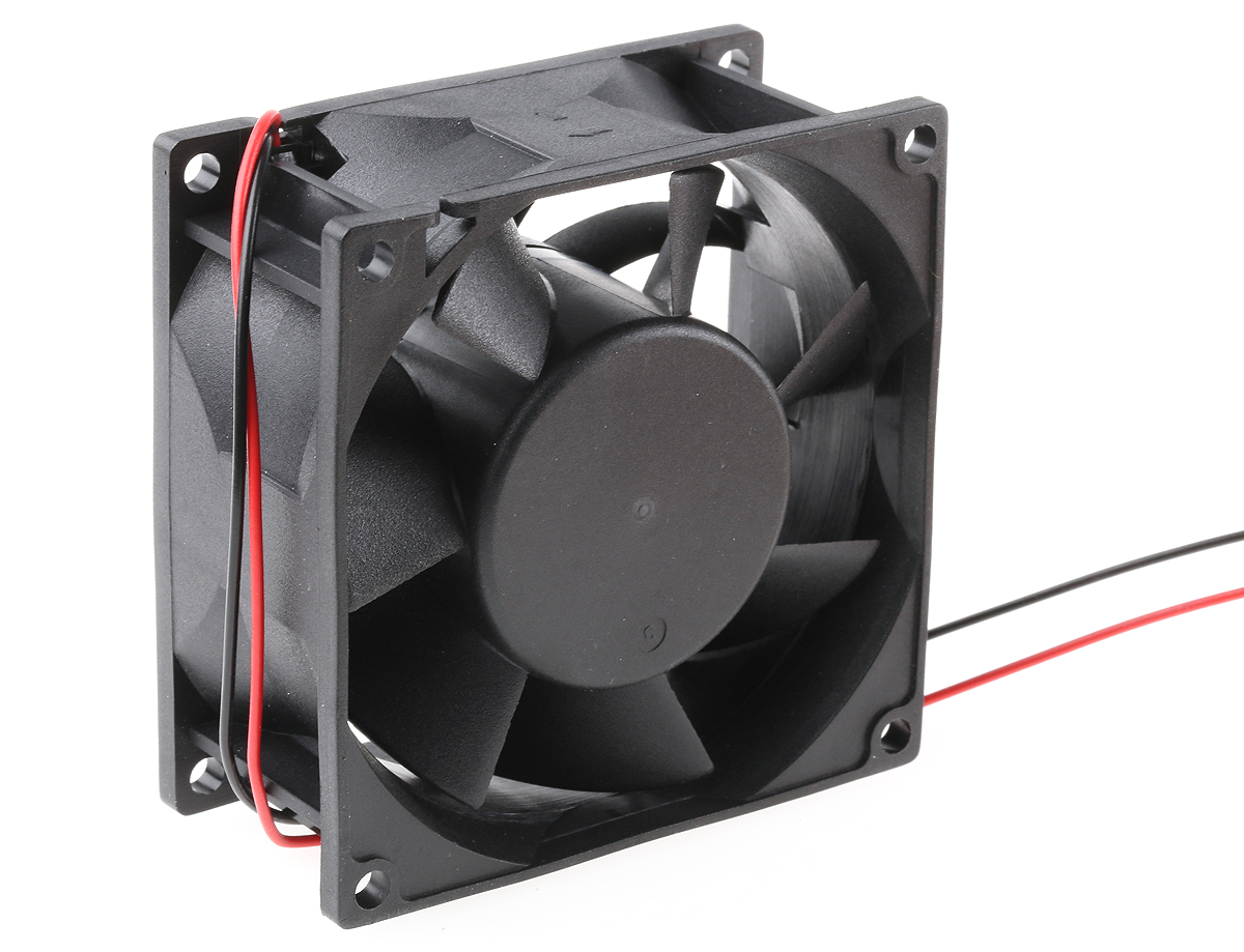 RS PRO Axial Fan, 24 V dc, DC Operation, 168.2m³/h, 13W, 500mA Max, 80 x 80 x 38mm