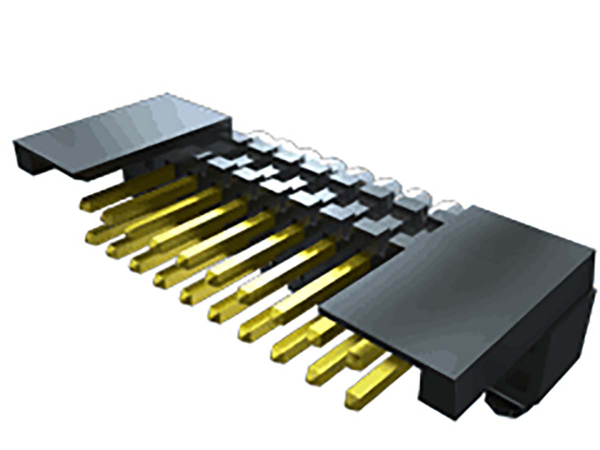 Samtec FSH Series Right Angle Surface PCB Header, 10 Contact(s), 1.27 mm Pitch, 2 Row, Shrouded
