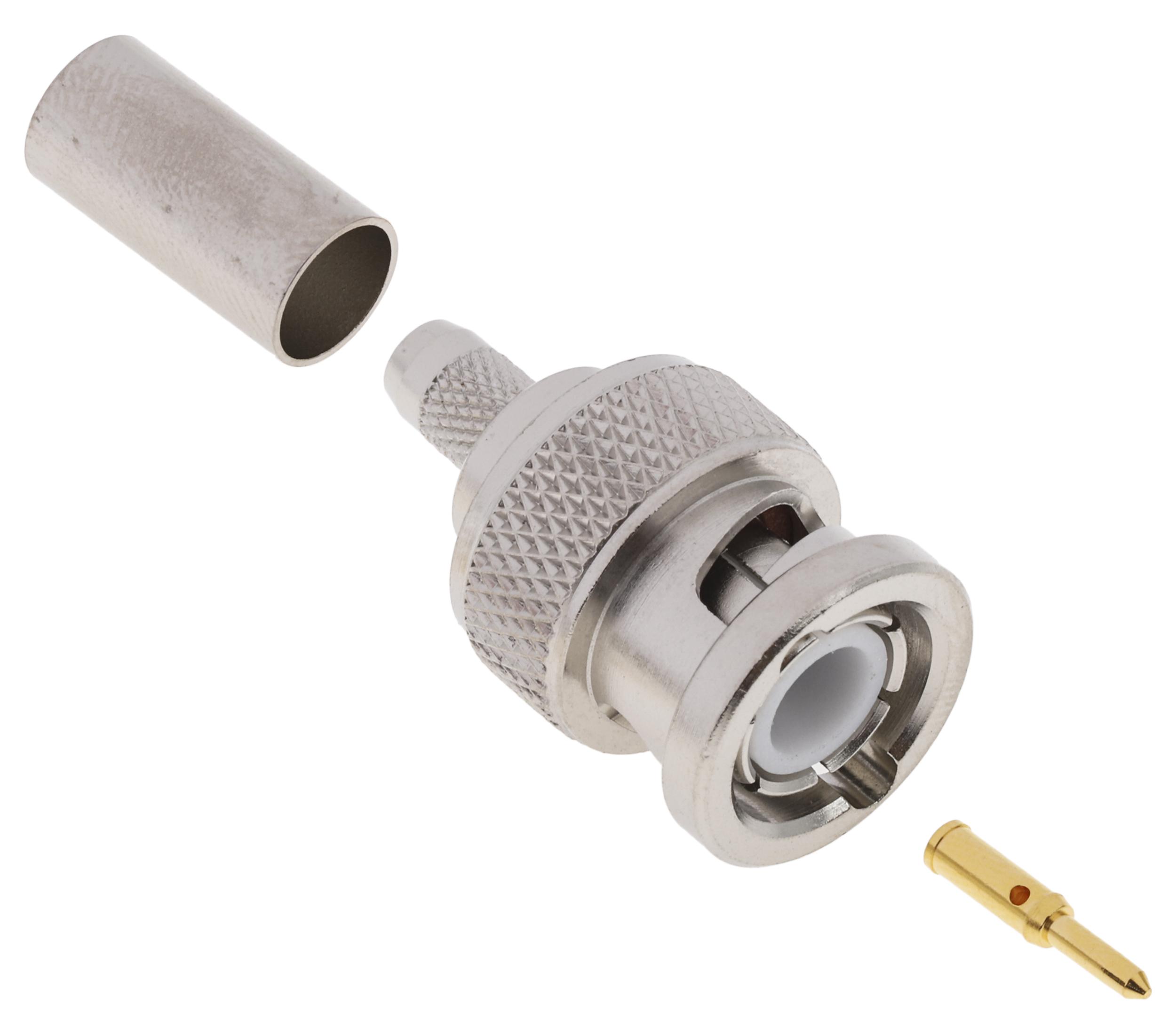 Telegartner, Plug Cable Mount BNC Connector, 50Ω, Crimp Termination, Straight Body
