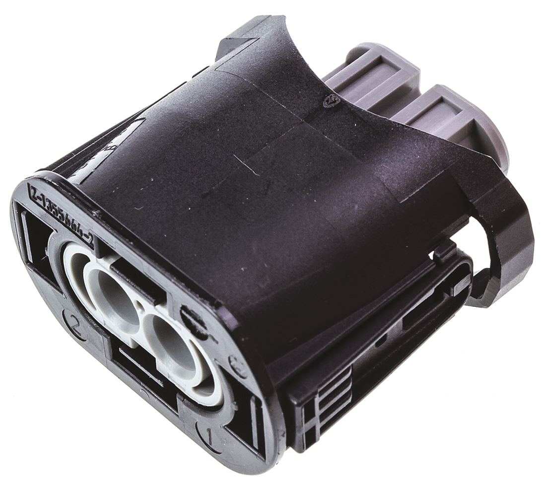 TE Connectivity, Junior Power Timer Automotive Connector Socket Black 2 Way 2-1355668-2