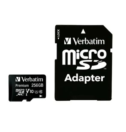 Verbatim 256 GB MicroSDXC Micro SD Card, Class 10