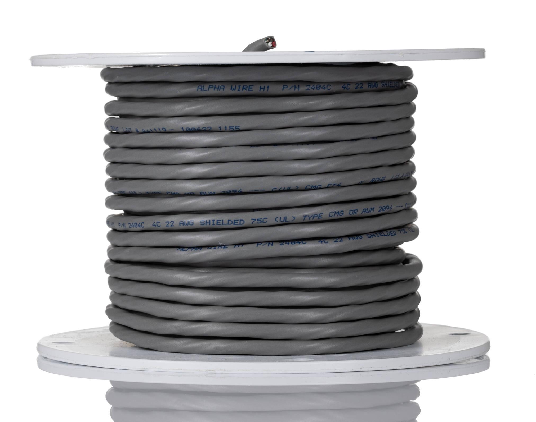 Alpha Wire Alpha Essentials Communication & Control Control Cable, 4 Cores, 0.35 mm² 22 AWG, Screened, 30 m, Grey