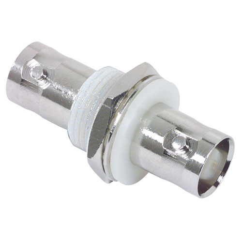 L-Com Straight Coaxial Adapter BNC Plug to Bulkhead