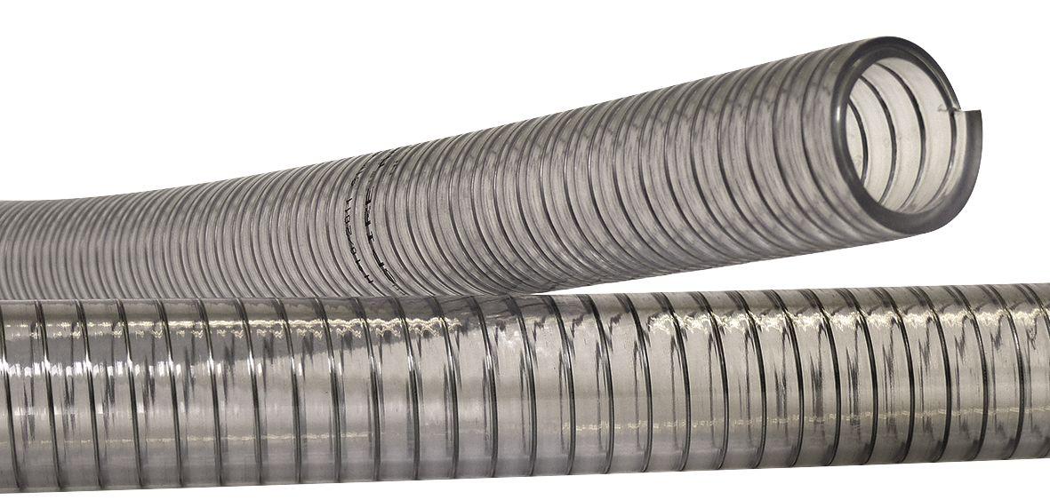 TRICOFLEX SPIRE ACIER PVC, Hose Pipe, 16mm ID, 22mm OD, Clear, 30m
