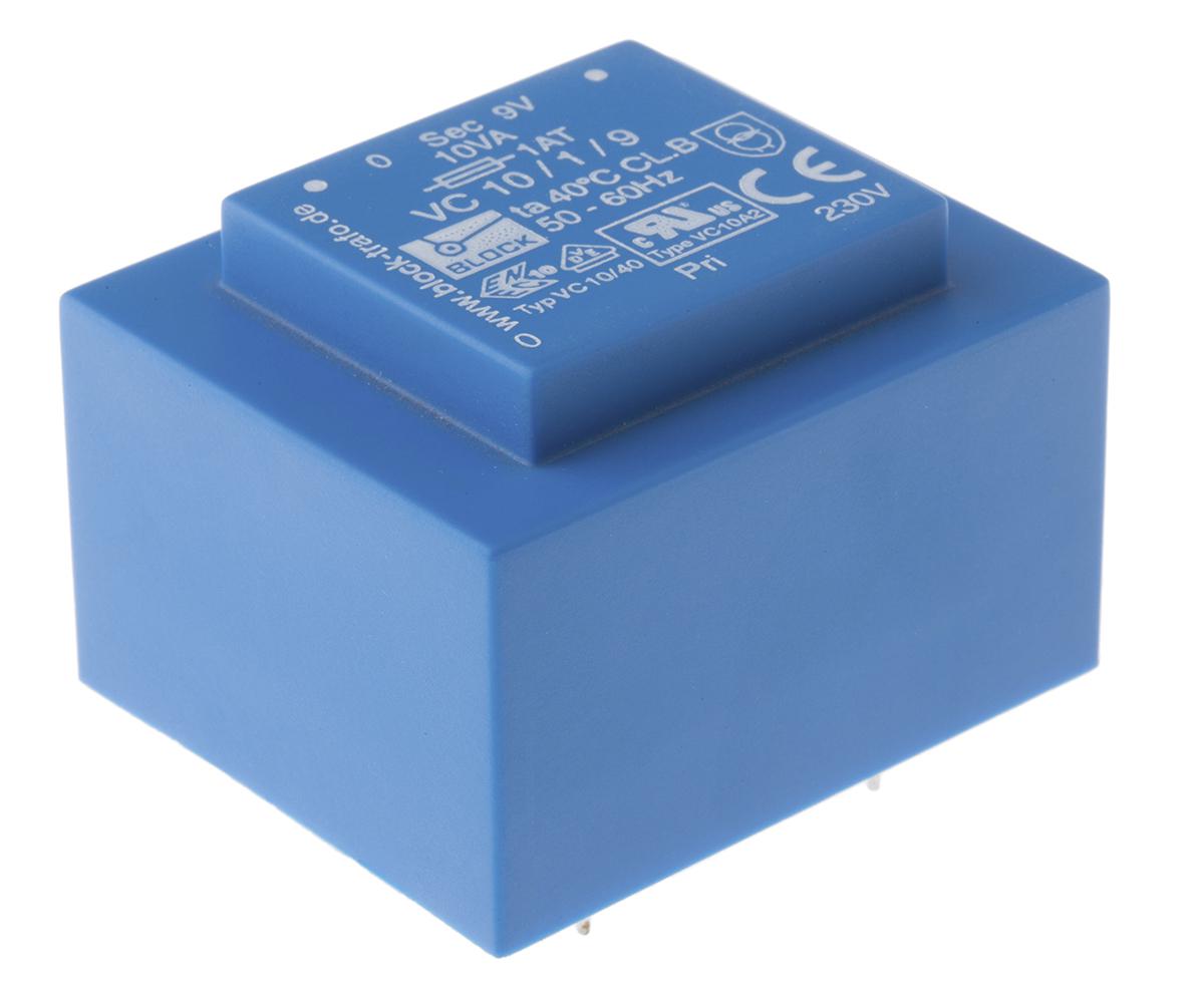 Block 9V ac 1 Output Through Hole PCB Transformer, 10VA