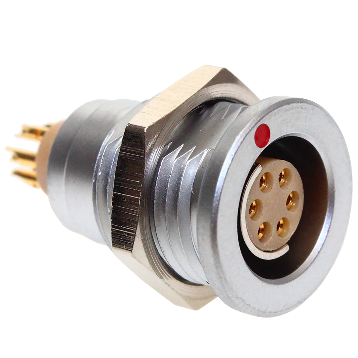 CAMDENBOSS Circular Connector, 6 Contacts, Panel, M12 Connector, Socket, Female, IP68, CamCirc CCB2 Series