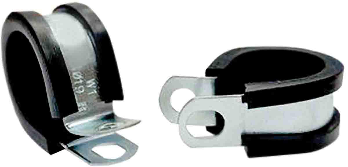 RS PRO 13mm Black, Steel P Clip