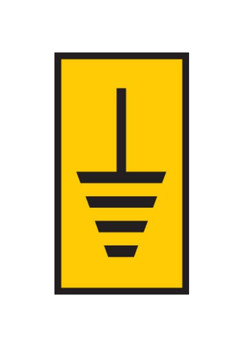 HellermannTyton WIC Snap On Clip On Cable Marker, Yellow, Pre-printed "ERDE", 2.8 → 3.8mm Cable, for Cables and