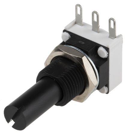 Vishay P11P 5kΩ Rotary Potentiometer 1-Gang Panel Mount, P11P1F0GJSY00502KA