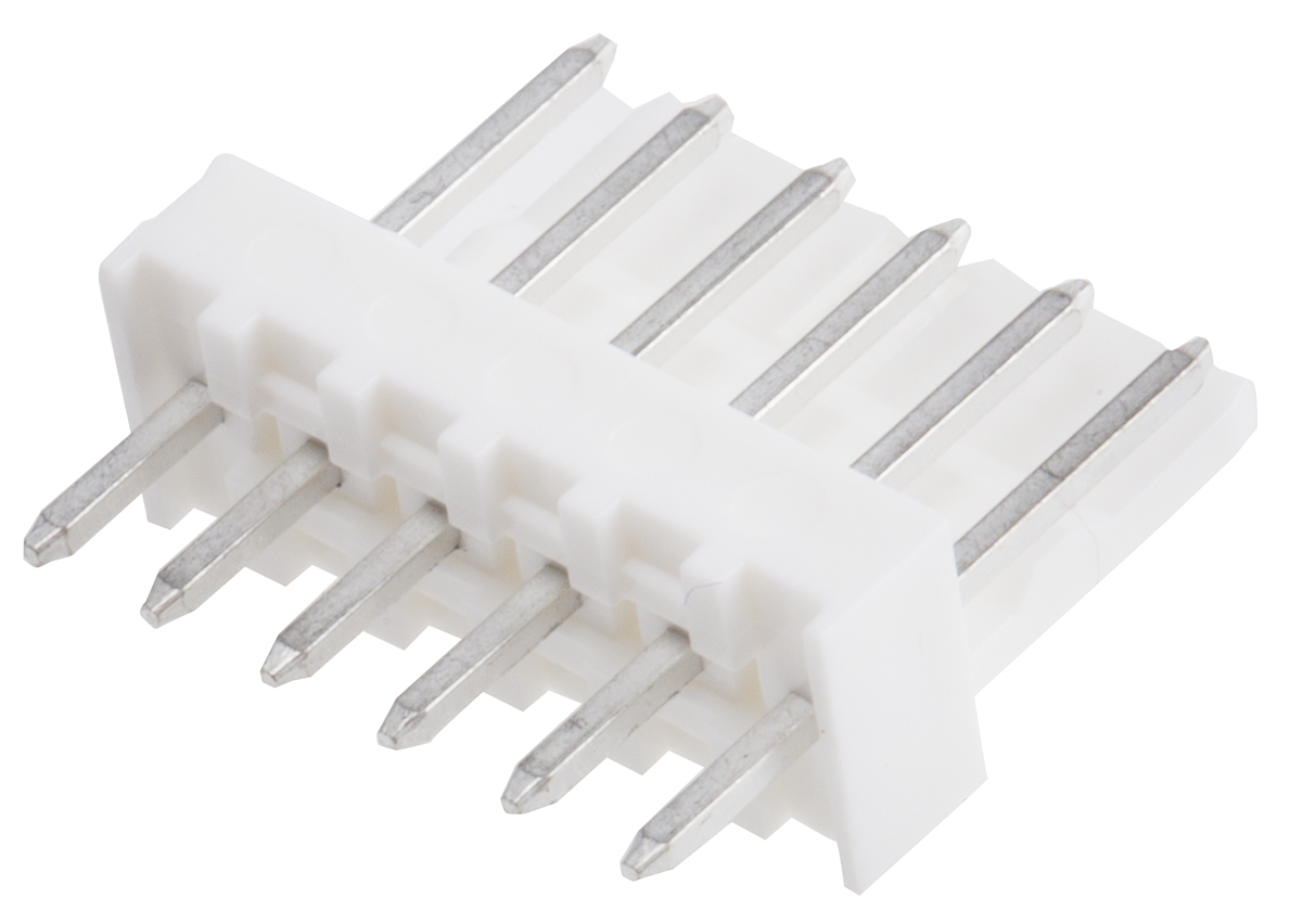 Molex KK 254 Series Straight Through Hole Pin Header, 6 Contact(s), 2.54 mm Pitch, 1 Row, Unshrouded