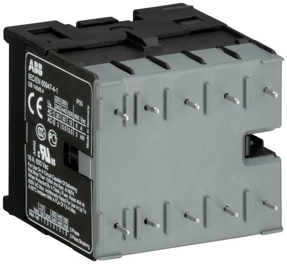 ABB GJL121 Contactor, 24 V dc Coil, 3-Pole, 20 A, 4 kW, 3N0/1NC