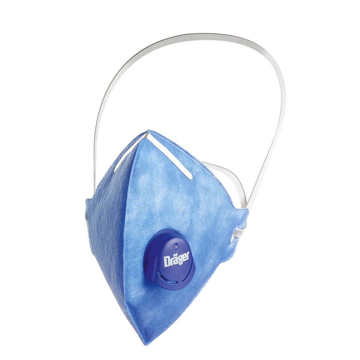 DRAEGER X-plore 1710 Series Disposable Respirator, FFP1, Valved, Fold Flat
