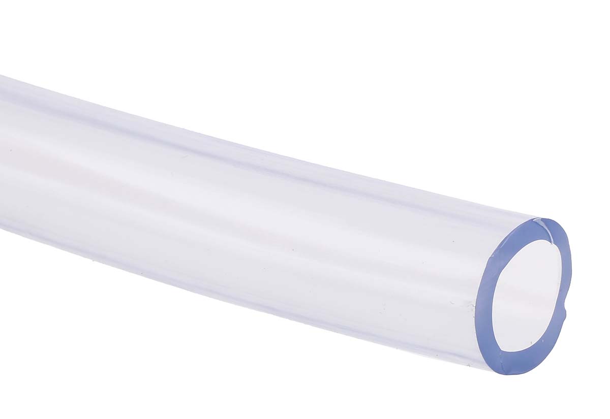 RS PRO PVC, Hose Pipe, 12mm ID, 18mm OD, Clear, 25m