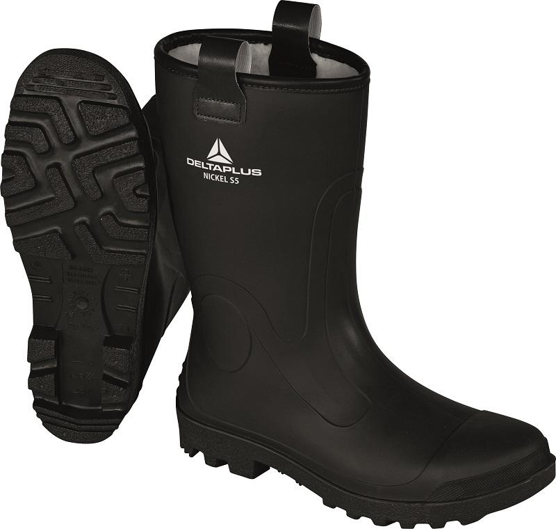Delta Plus NICKEL S5 CI SRC Black, White Steel Toe Capped Men's Safety Boots, UK 7, EU 41