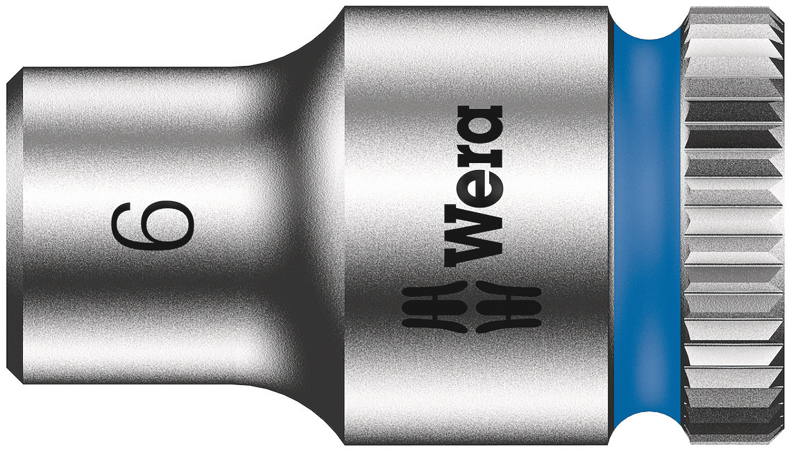 Wera 1/4 in Drive 6mm Standard Socket, 6 point, 23 mm Overall Length