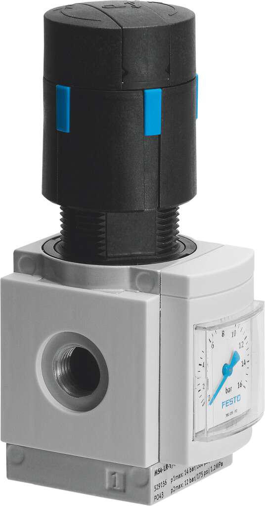 Festo G 1/4 Pneumatic Regulator - 0.3bar to 7bar, 14bar max. input, 529479