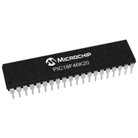 Microchip PIC18F46K20-I/P, 8 bit PIC, PIC18F46K20 Microcontroller, 64 MHz, 64kB FLASH, 40-Pin PDIP