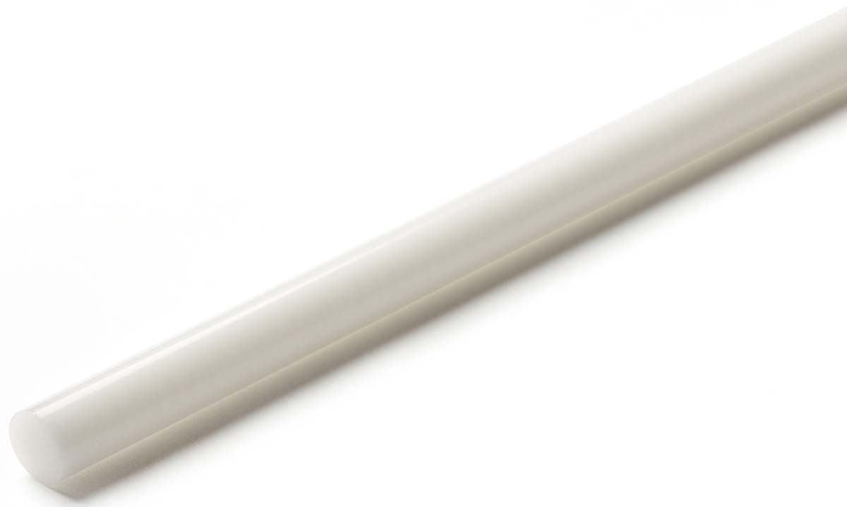 RS PRO White Acetal Rod, 500mm x 125mm Diameter