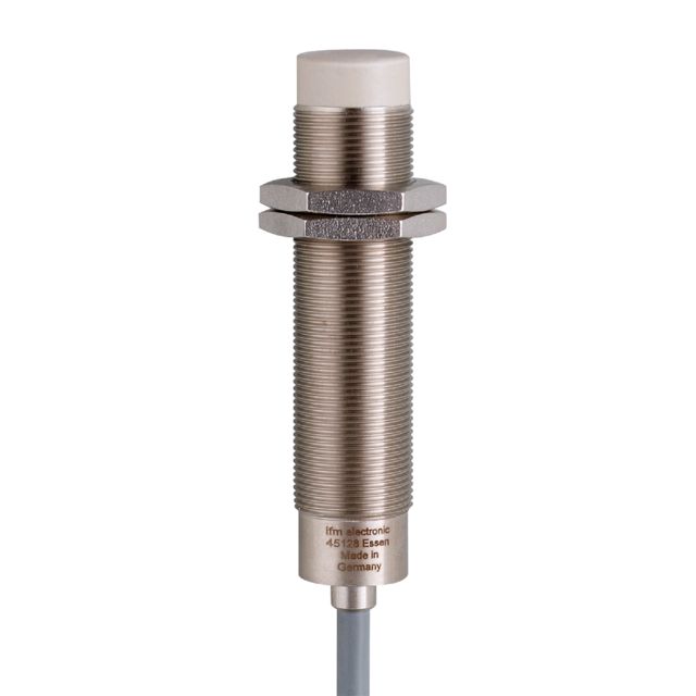 ifm electronic Inductive Threaded Barrel Proximity Sensor, M18, 8 mm Detection, PNP NO, 10 → 35 V dc
