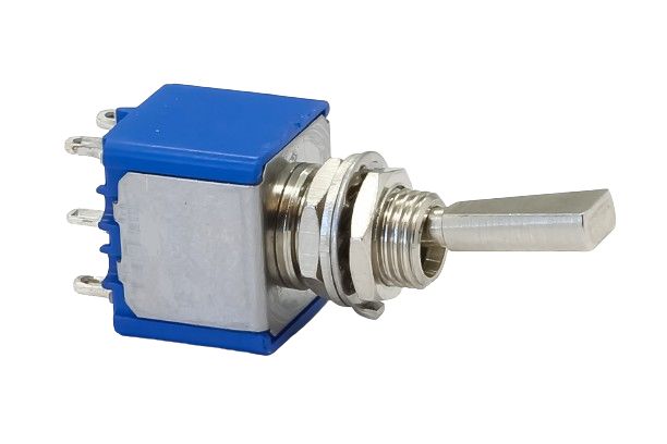 APEM Toggle Switch, On-Off-On, DPST, Solder Lug Terminal, 125V ac