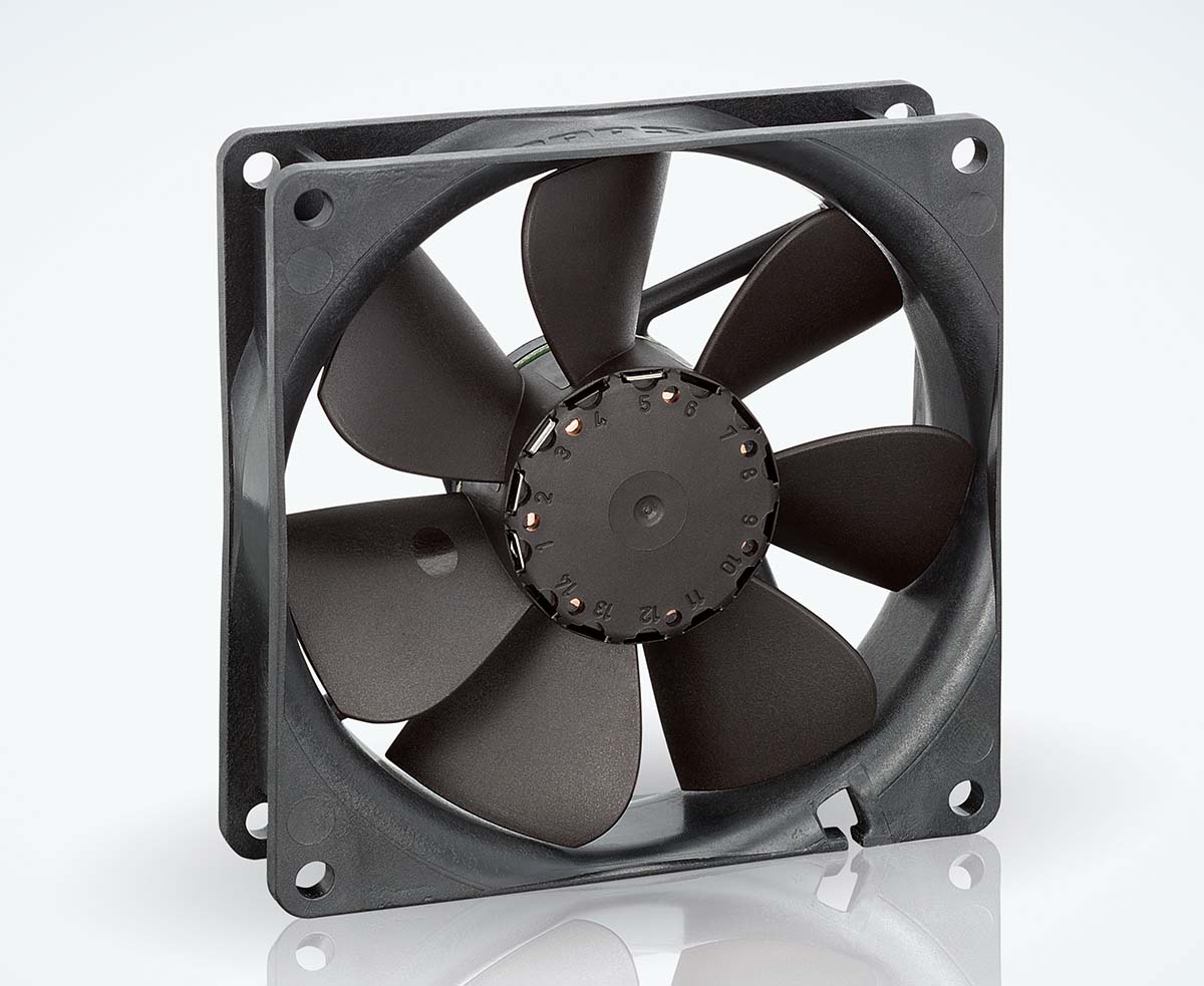 ebm-papst 3400 N Series Axial Fan, 24 V dc, DC Operation, 84m³/h, 2.3W, 96mA Max, IP20, 92 x 92 x 25mm