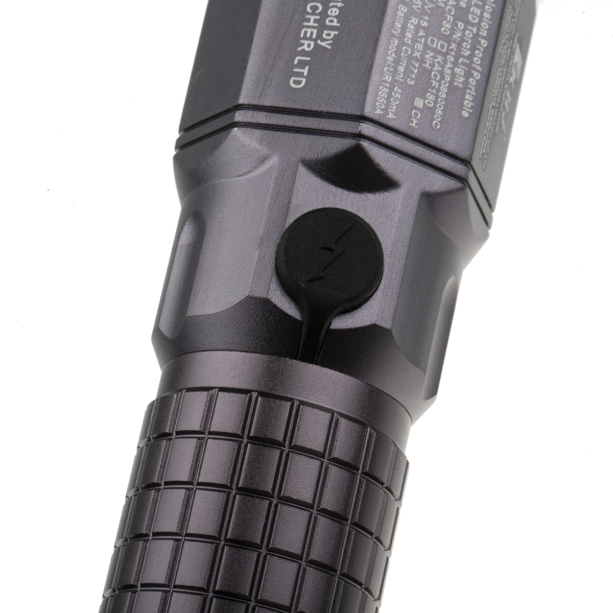 RS PRO ATEX LED Torch Black - Rechargeable 157 lm, 156 mm