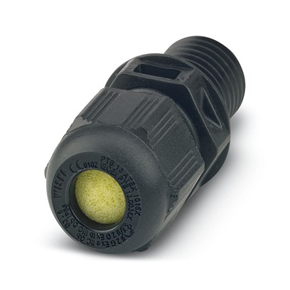 Phoenix Contact G-ESIS Series Black Polyamide Cable Gland, M12 Thread, 3mm min., 6mm max., IP66, IP68