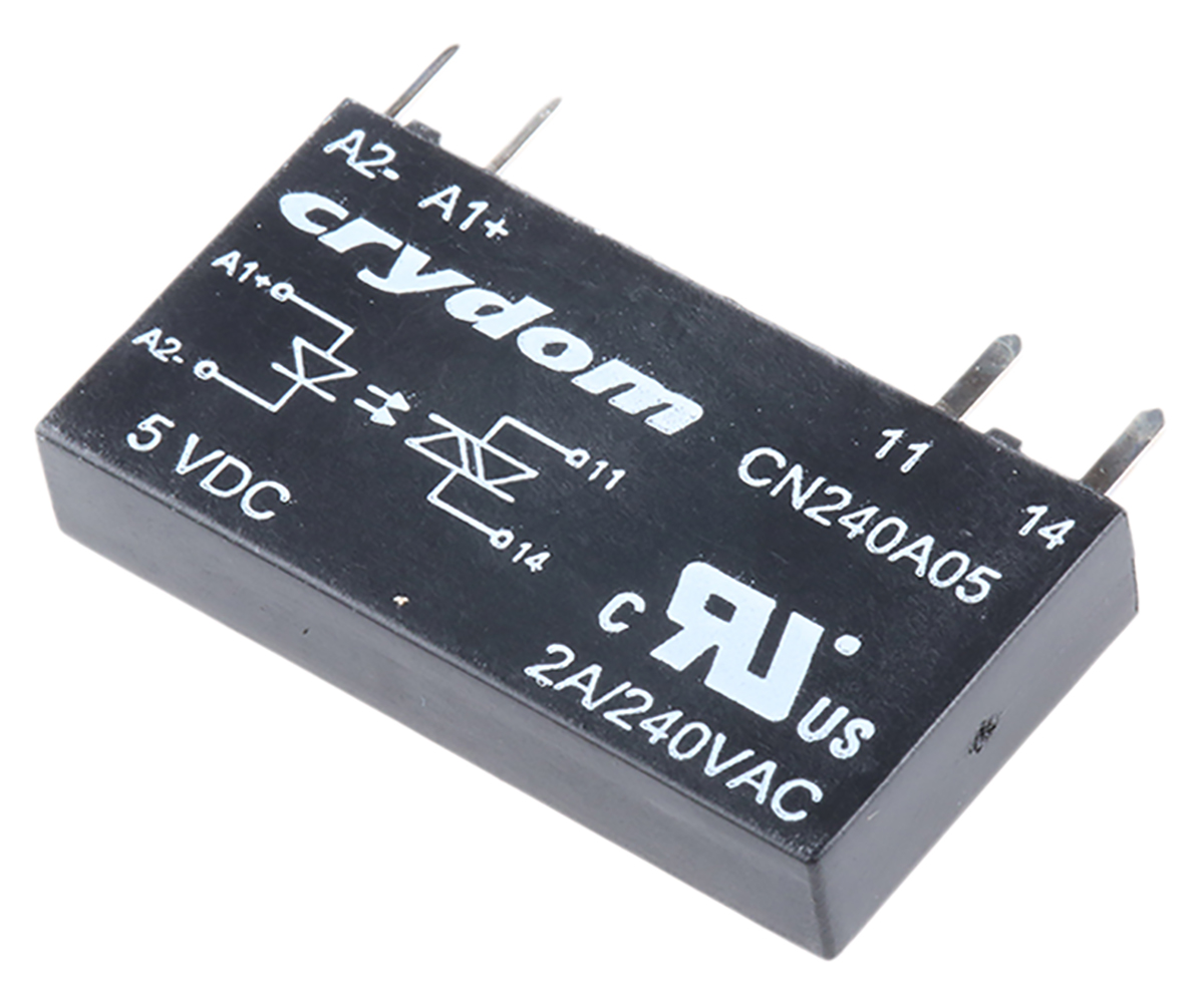 Sensata Crydom CN Series Solid State Relay, 2 A Load, PCB Mount, 280 V ac Load, 12 V dc Control