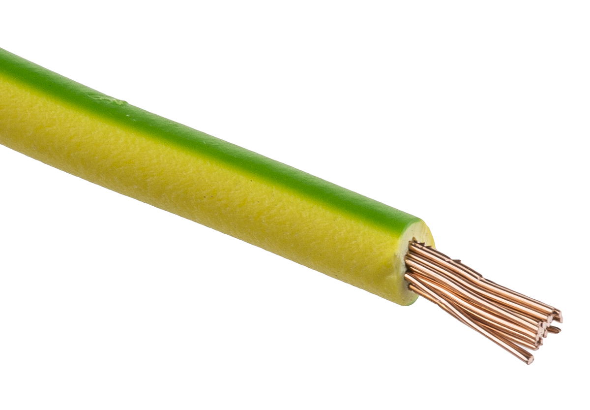 Lapp ÖLFLEX® H07Z-K 90° Series Green/Yellow 1.5 mm² Hook Up Wire, 15 AWG, 100m, 4726001