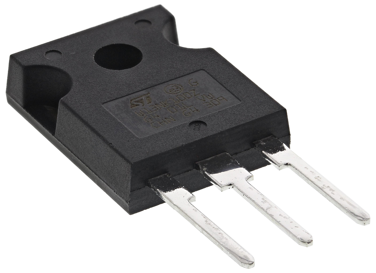 STMicroelectronics Type N-Channel MOSFET, 13 A, 1 kV Enhancement, 3-Pin TO-247 STW13NK100Z