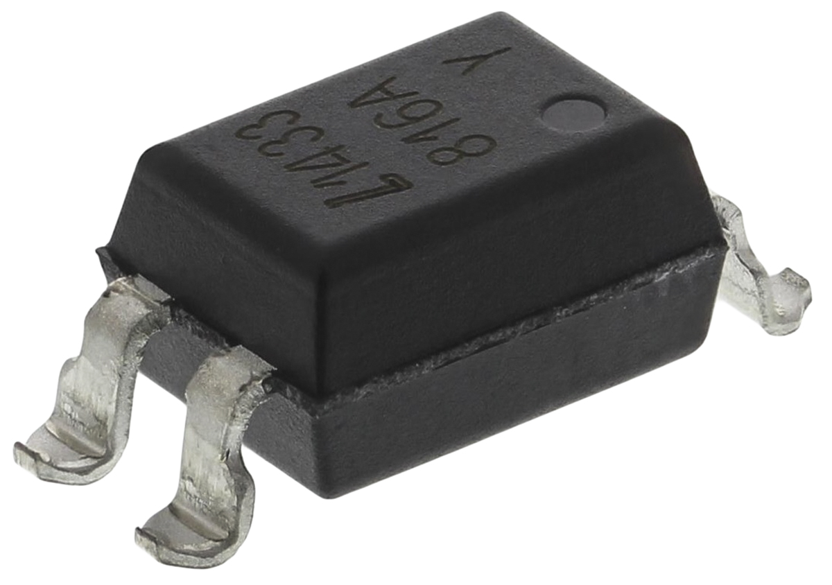 Lite-On, LTV-816S DC Input Transistor Output Optocoupler, Surface Mount, 4-Pin PDIP