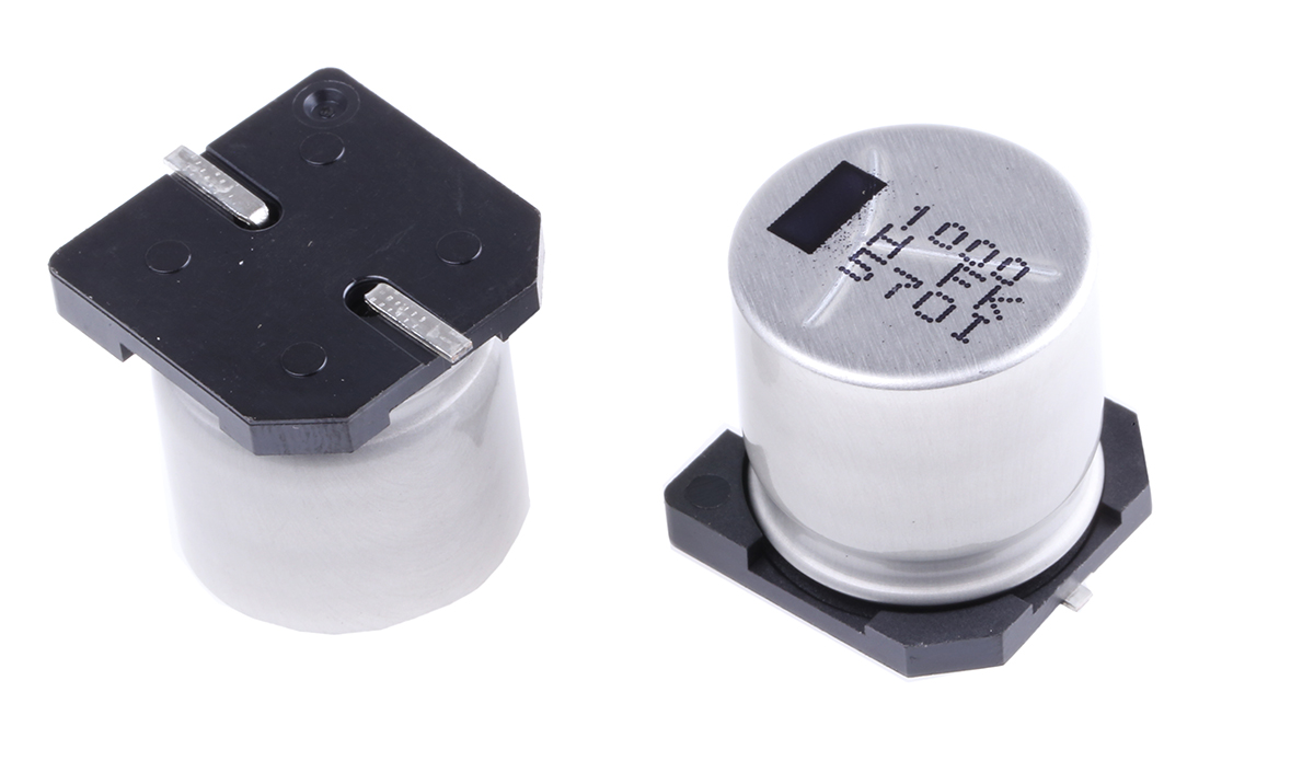 Panasonic 1000μF Aluminium Electrolytic Aluminium Electrolytic Capacitor 50V dc, Surface Mount - EEVFK1H102M