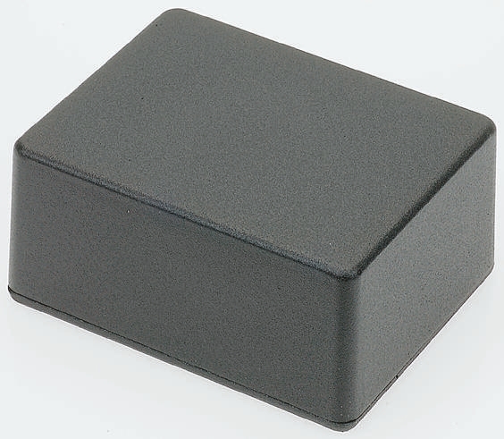 Hammond 1590 Series Black Die Cast Aluminium Enclosure, IP54, Black Lid, 125 x 125 x 53mm