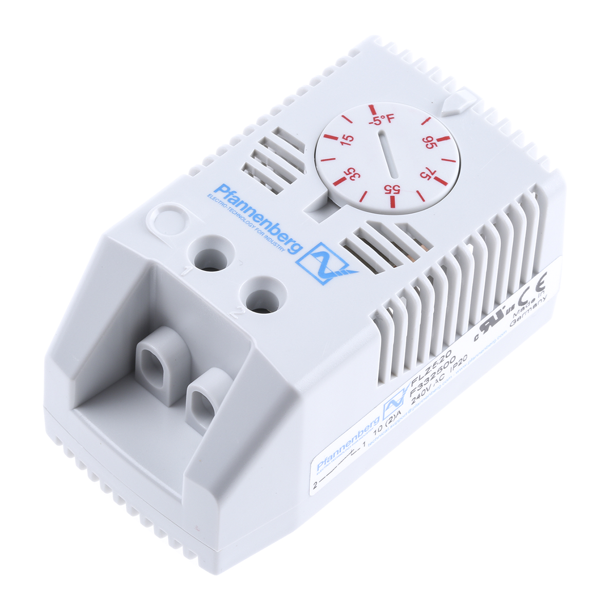 Pfannenberg FLZ NC Enclosure Thermostat, 240 V ac, -5 → +105 °F