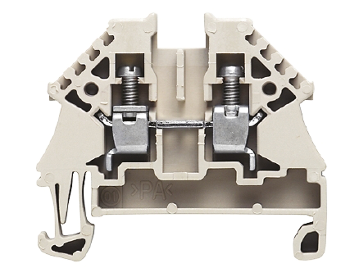 Weidmuller 1042600000 W Series Dark Beige, Single-Level, Screw Termination
