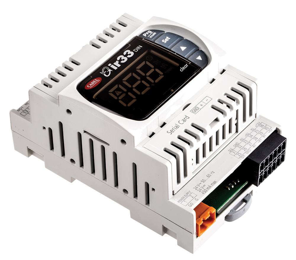 Carel DN33 PID Temperature Controller, 144 x 70mm, 2 Output Relay, 24 V ac/dc Supply Voltage