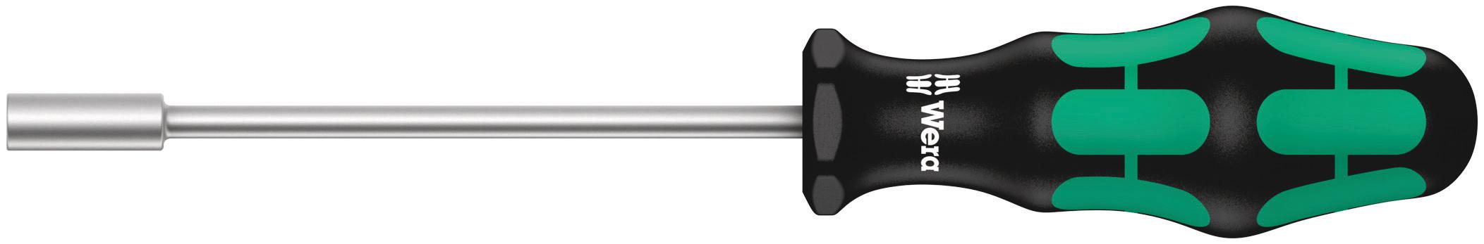 Wera Hexagon Nut Driver, 5.5 mm Tip, 125 mm Blade, 223 mm Overall