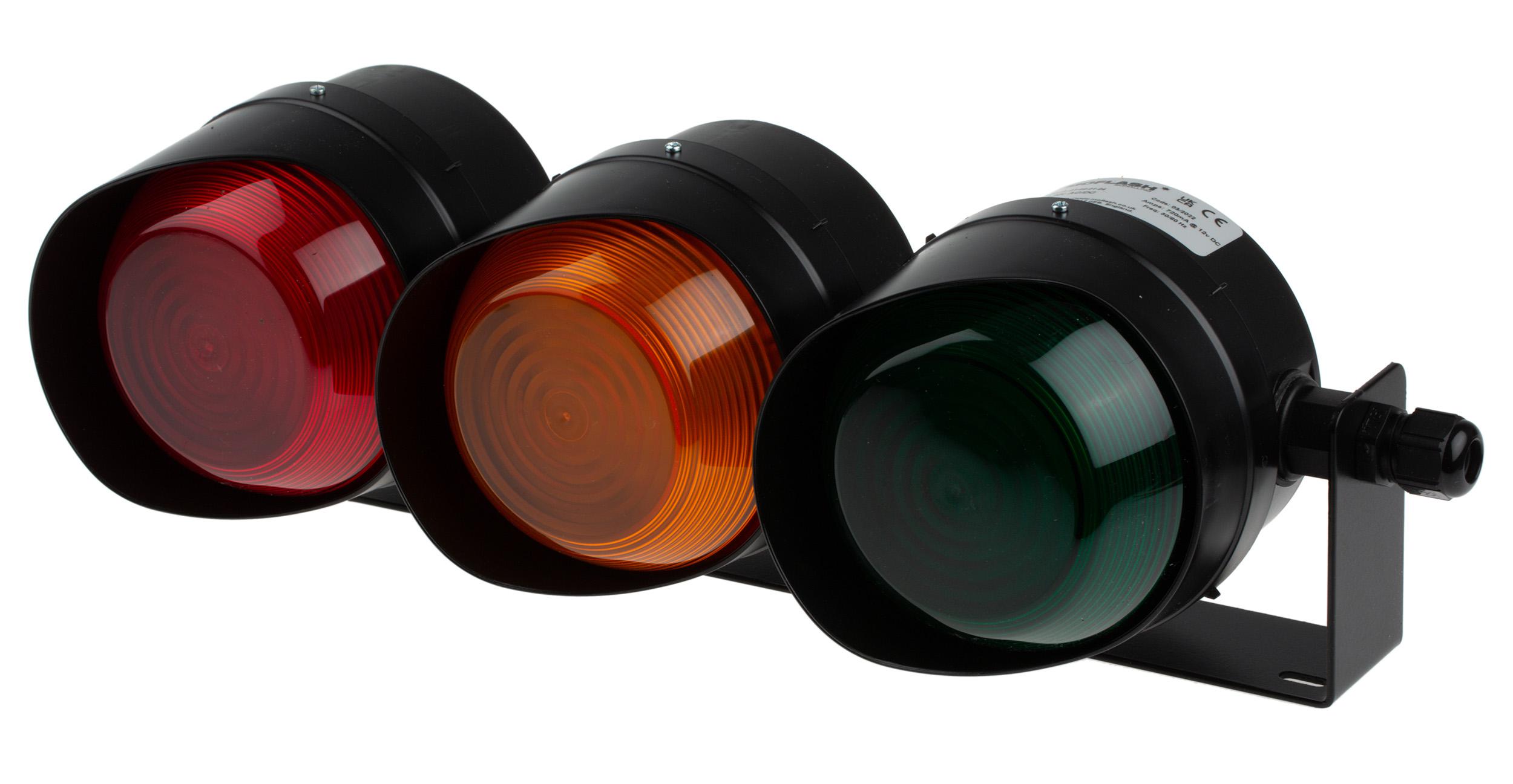 Moflash LED TL Series LED Beacon, 3 Lights, 8 → 20 V ac/dc, Wall Mount