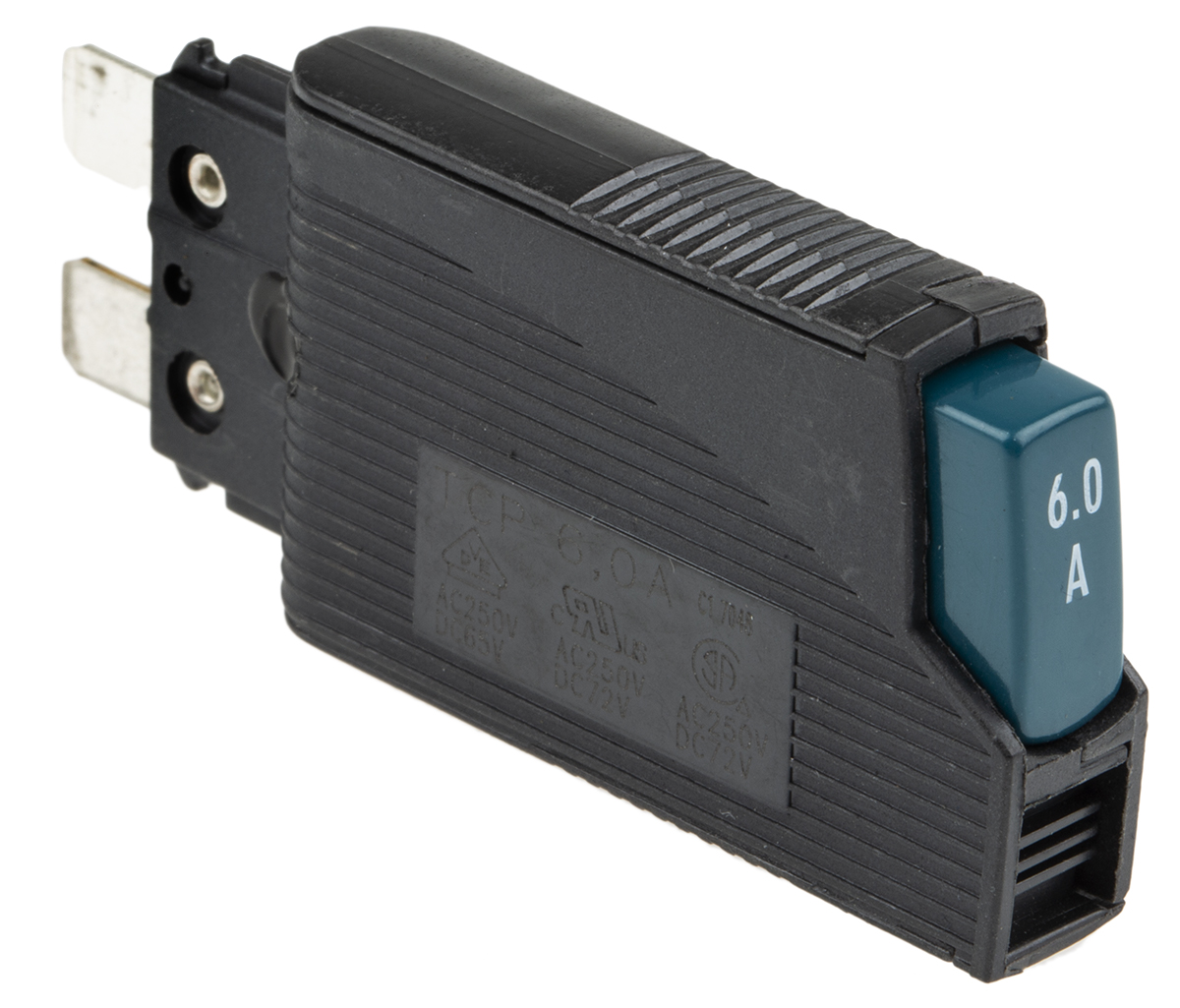 Phoenix Contact Thermal Circuit Breaker - TCP 6A  Single Pole 65 V dc, 250V ac Voltage Rating, 6A Current Rating