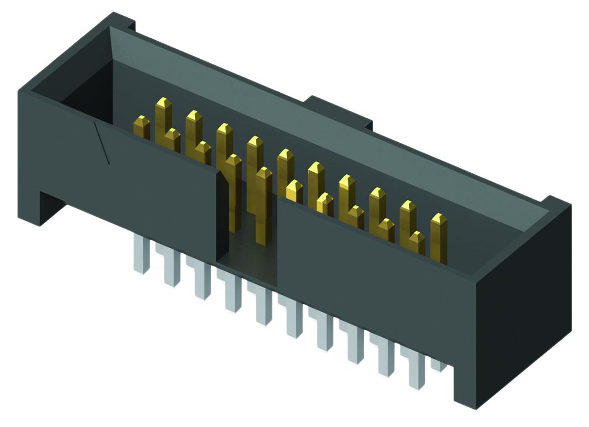 Samtec SHF Series Straight Through Hole PCB Header, 34 Contact(s), 1.27 mm Pitch, 2 Row, Shrouded