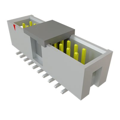 Samtec HTST Series Right Angle Surface, Through Hole PCB Header, 20 Contact(s), 2.54 mm Pitch, 2 Row, Shrouded