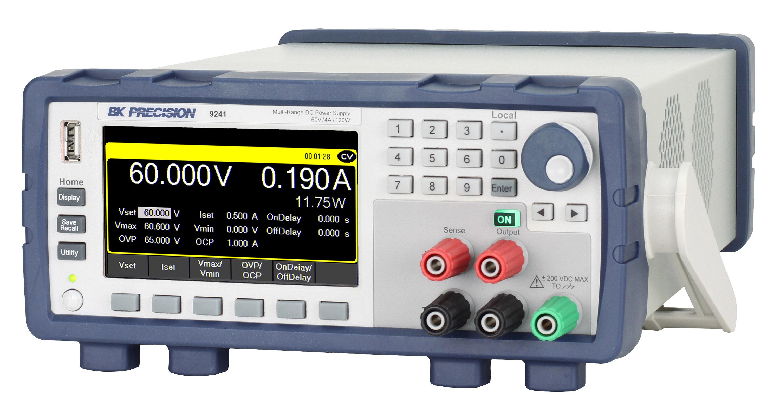 BK Precision 9240 Series Digital Bench Power Supply, 60V, 4A, 4-Output, 120W - RS Calibrated