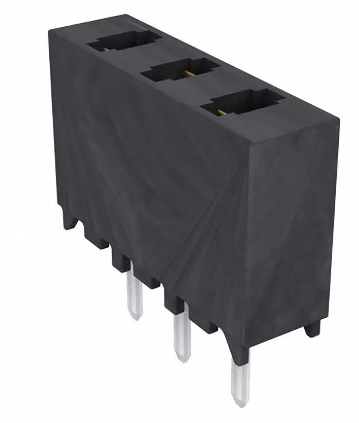 Samtec MMS Series Straight Through Hole Mount PCB Socket, 2-Contact, 1-Row, 2mm Pitch, Solder Termination