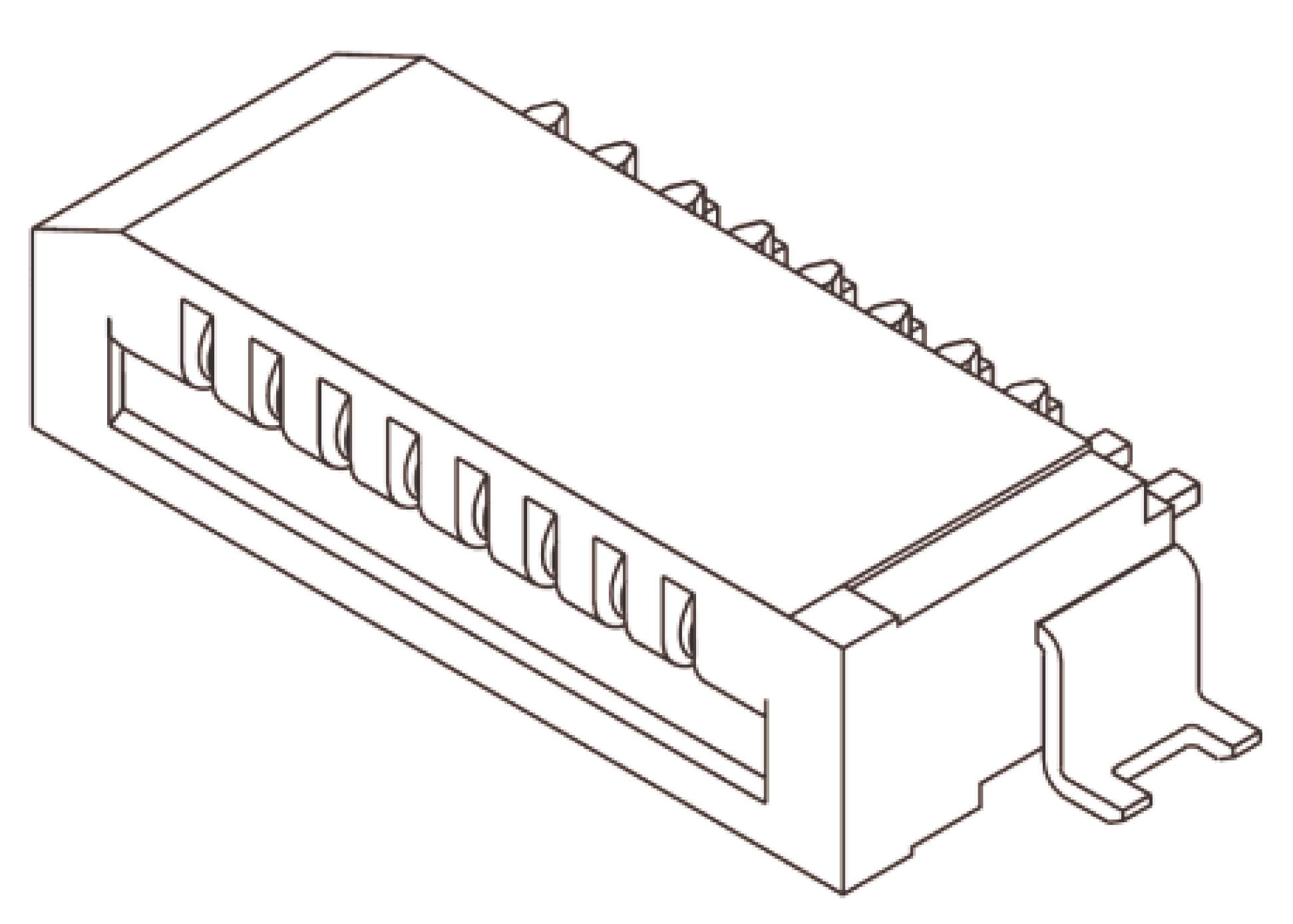 Molex, Easy-On, 52806 1mm Pitch 8 Way Right Angle Female FPC Connector, Top Contact