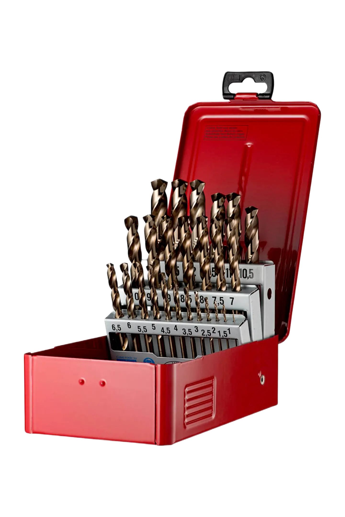 Dormer 25-Piece Jobber Drill Set for Multi-Material, 13mm Max, 1mm Min, Cobalt Steel Bits