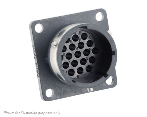 Souriau Sunbank by Eaton, UTGX 19 Way Flange Mount Circular Connector Plug, Socket Contacts,Shell Size 14, Bayonet,
