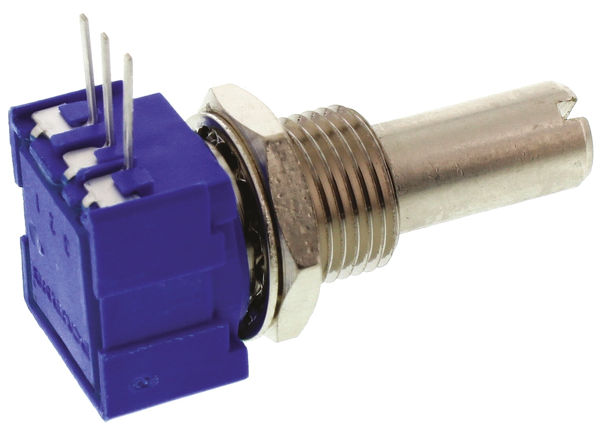 Bourns 51 10kΩ Rotary Potentiometer 1-Gang, Panel Mount (Through Hole), 51AAD-B28-A15L
