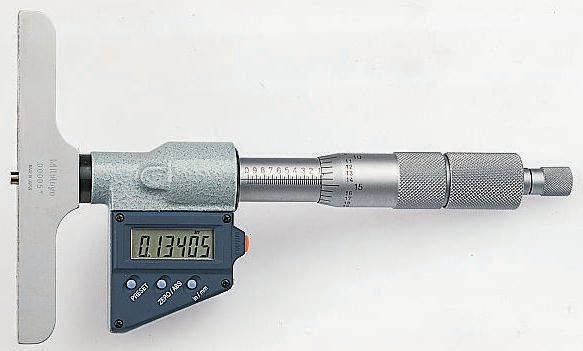Mitutoyo 329-350-10 150mm Imperial & Metric Depth Micrometer, 500g, With UKAS Calibration