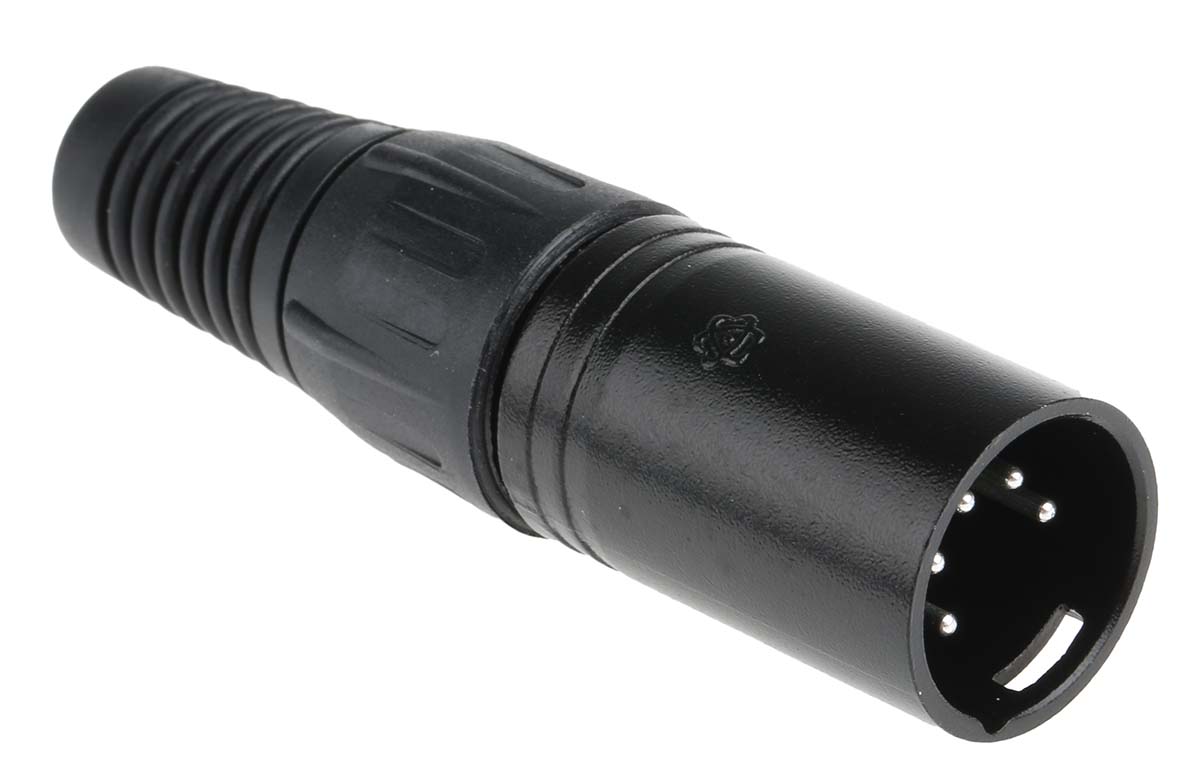 RS PRO Cable Mount XLR Connector, Male, 250 V ac, 5 Way, Silver Plating