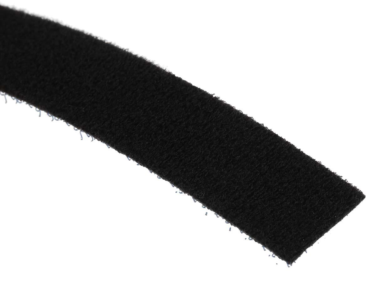 RS PRO Black Hook & Loop Tape, 20mm x 10m